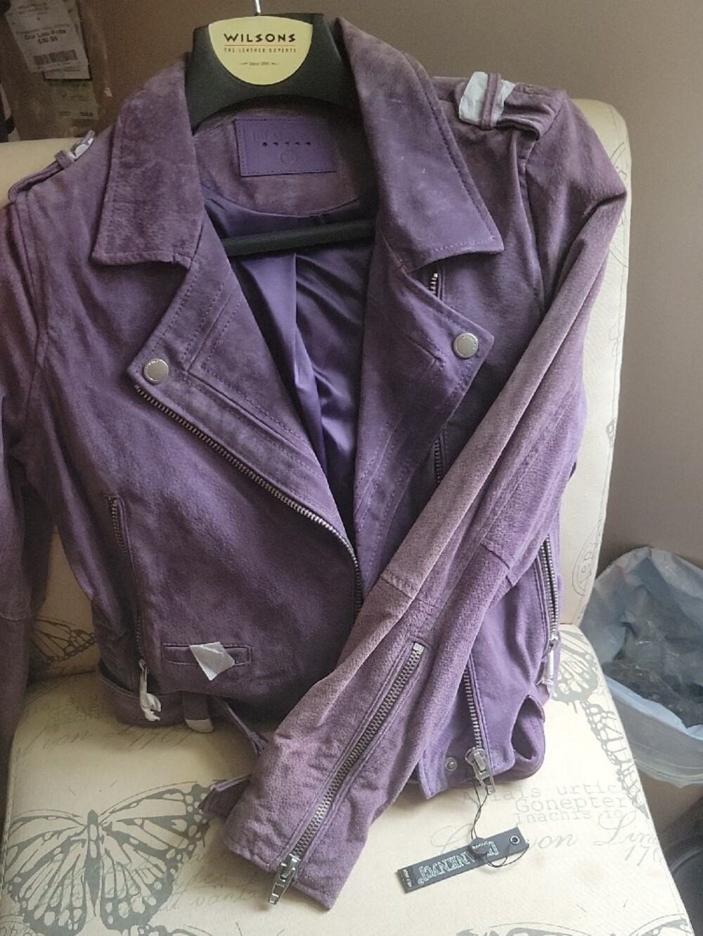 Blank NYC Lavender Suede Moto Jacket - Picture 5 of 5